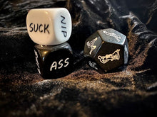 Load image into Gallery viewer, Black and white pleasure dice
